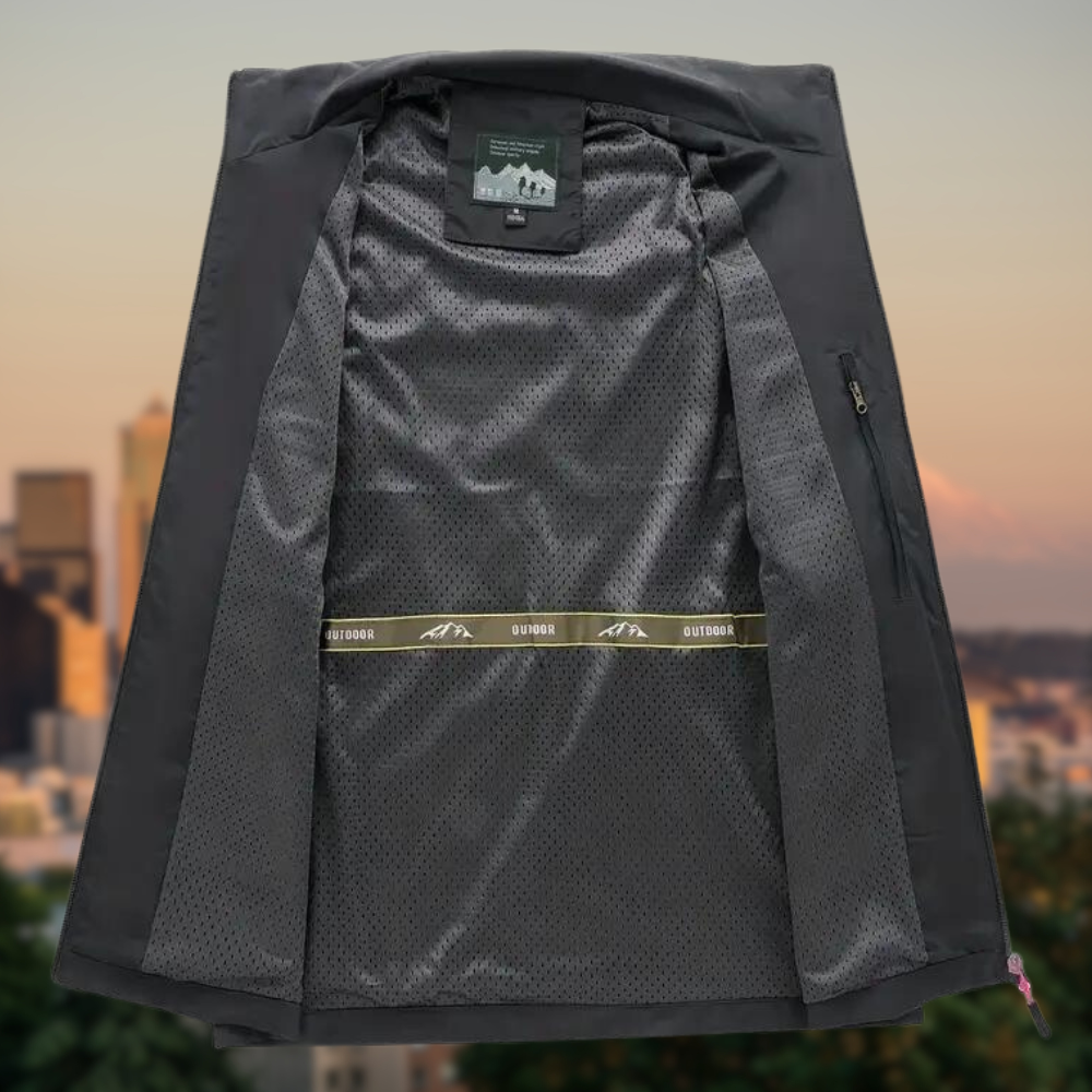 Men’s Multi-Pocket Zip-Up Vest – Soft Breathable Durable Layered Comfort for Casual Styling