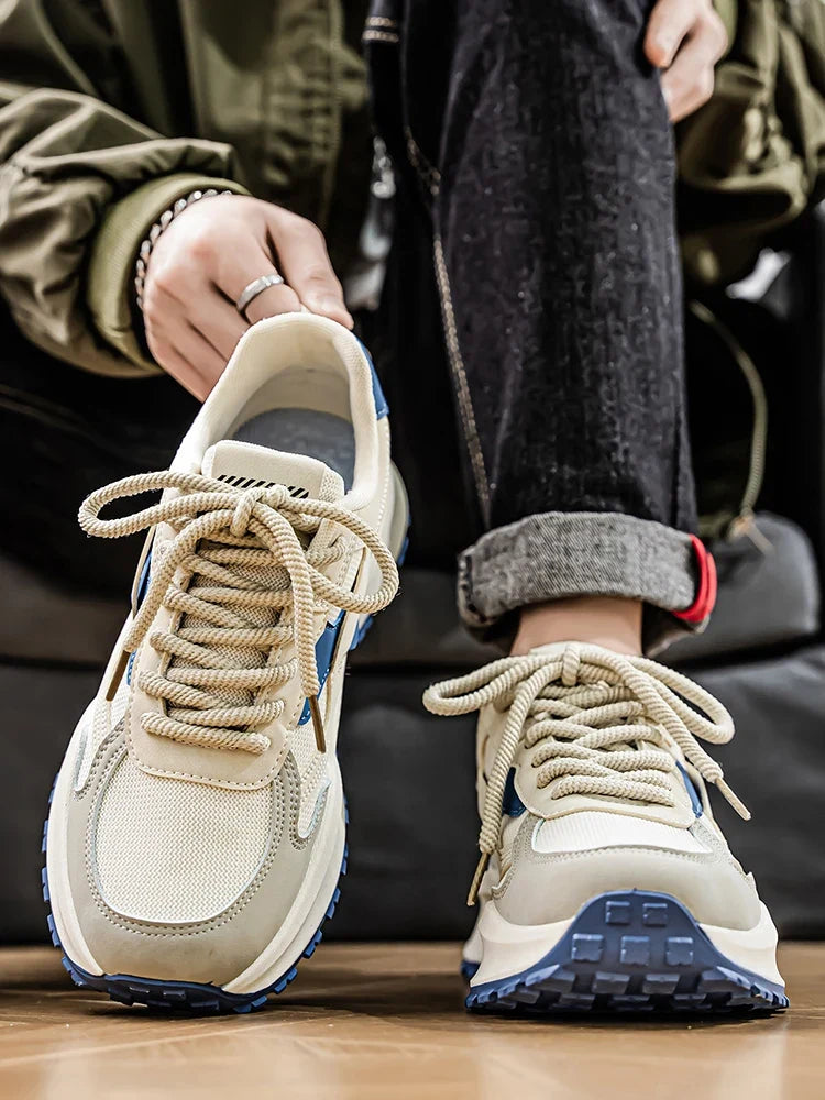 Pantofi sport bărbătești din plasă respirabilă - încălțăminte sport casual pentru exterior, cu amortizare