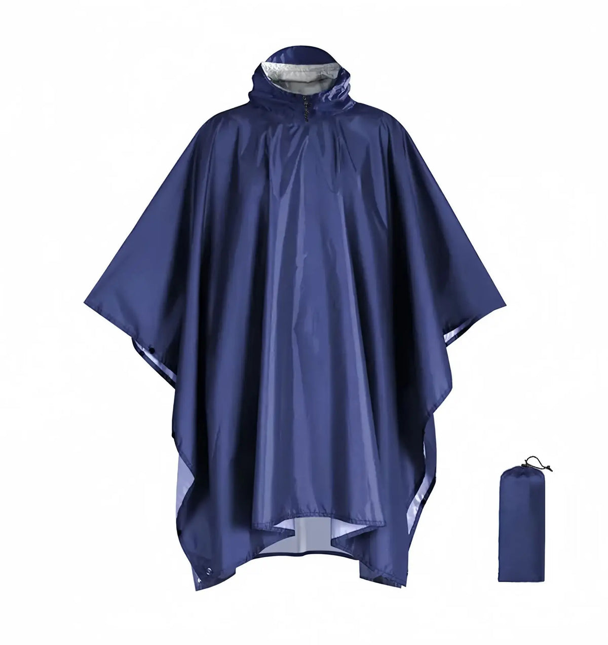 Vandtæt regnponcho med hætte til mænd - kompakt, vindtæt outdoor-vandreponcho