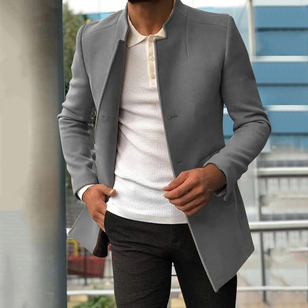 Chaqueta de Tweed a Medida para Hombre – Capa Elegante para Negocios en Otoño e Invierno