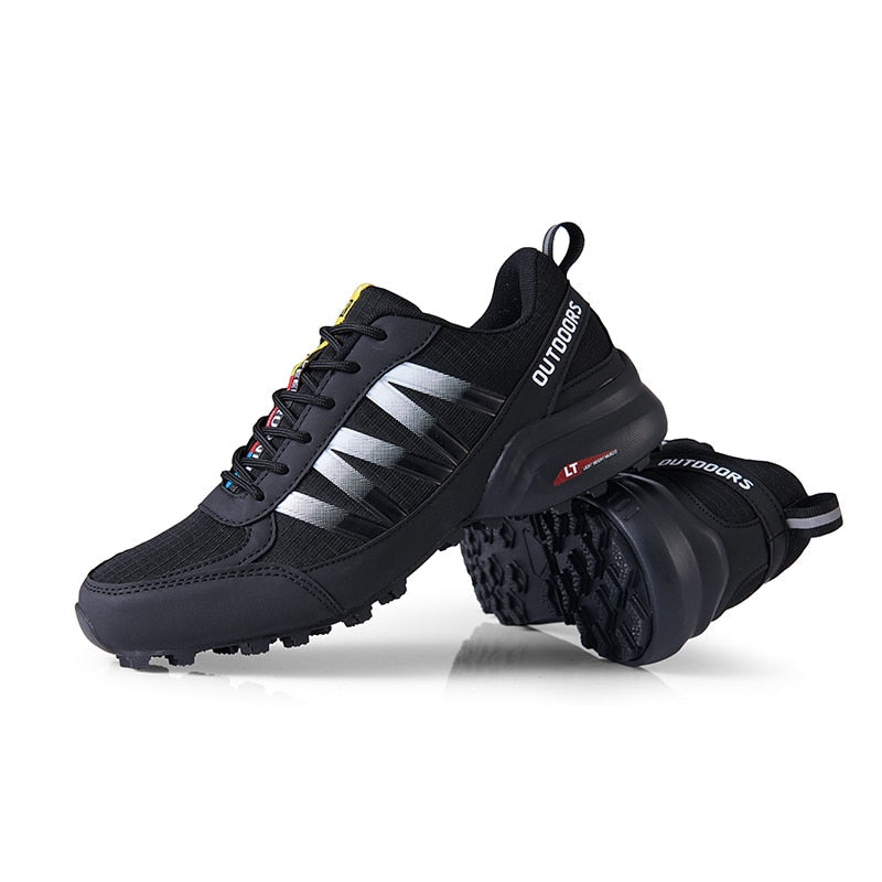 Men’s Outdoor Sneakers Durable Grip Sole Lace Up Supportive Trail Trainers