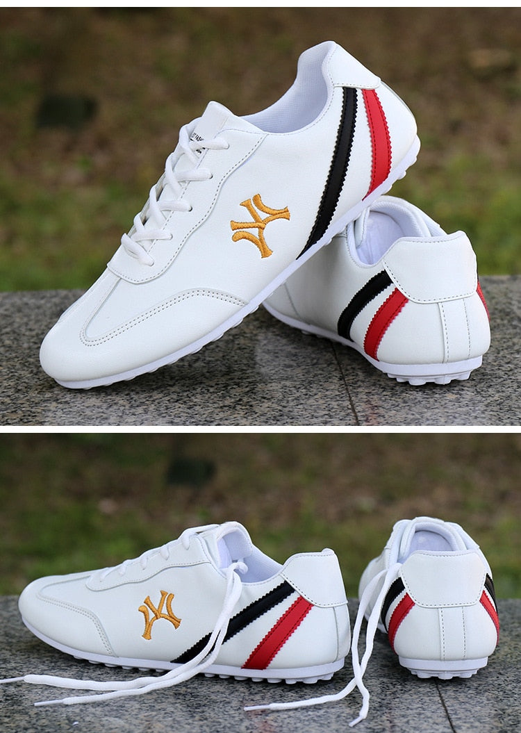 Herreklassiske afslappede sneakers – lette snøresko til daglig brug