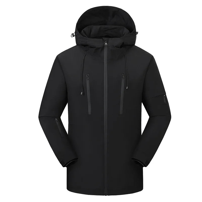 Unisex USB Heated Hooded Jacket – Fleece-Lined Outdoor Layer with Adjustable Temperature Control