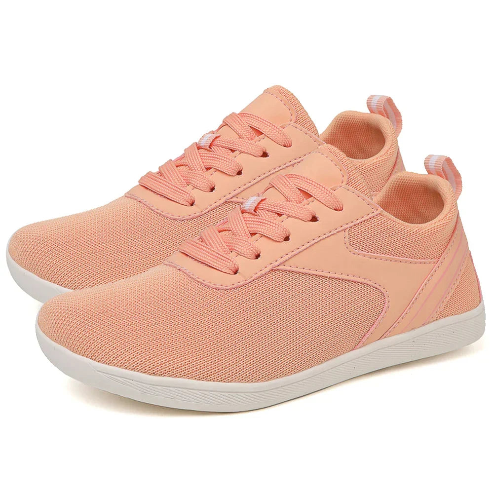 Chaussures de sport minimalistes légères pour femme - chaussures respirantes à lacets avec semelles souples pour un confort quotidien et les sorties décontractées