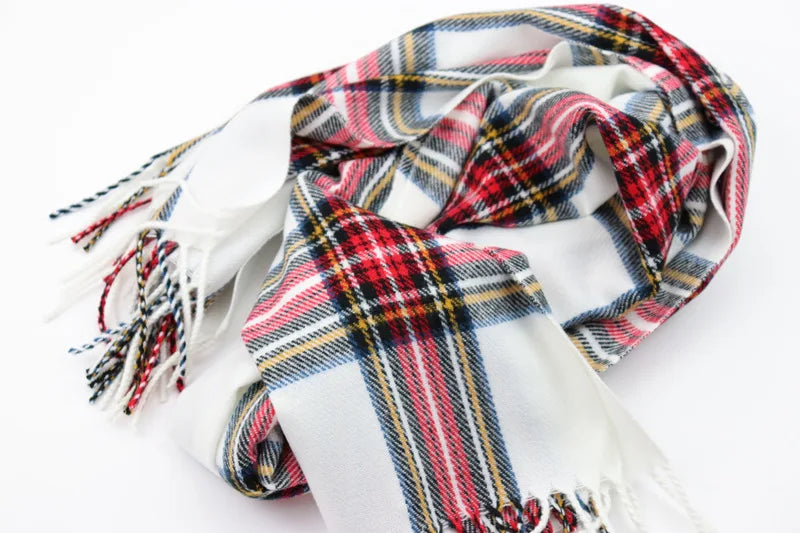 Cachecol de inverno com toque de caxemira para mulher – écharpe macia estampada com franjas para usar em camadas elegantes durante o outono e o inverno