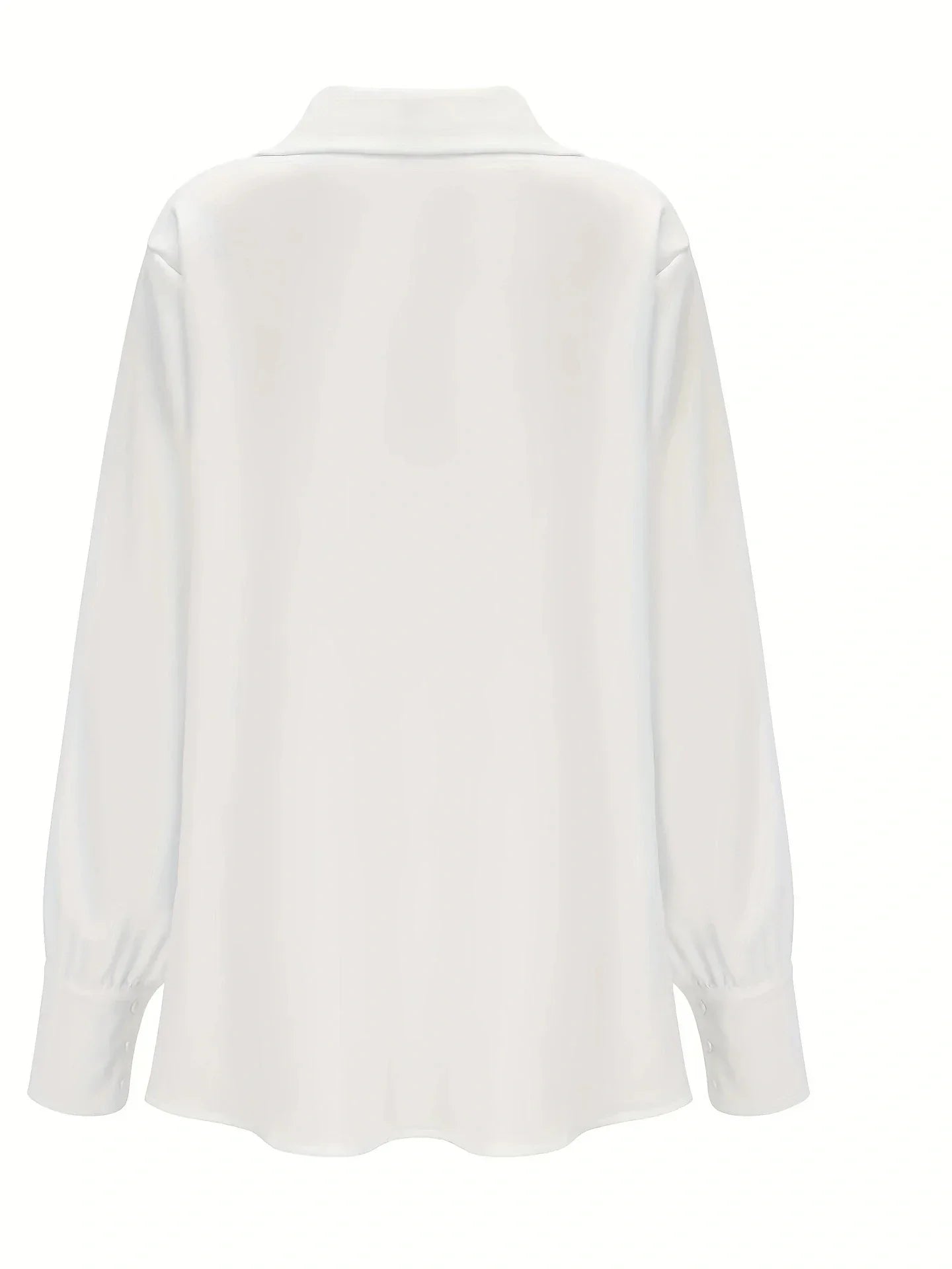 Women’s Cowl-Neck Collared Blouse – Draped Long-Sleeve Style for Office and Elegant Wear