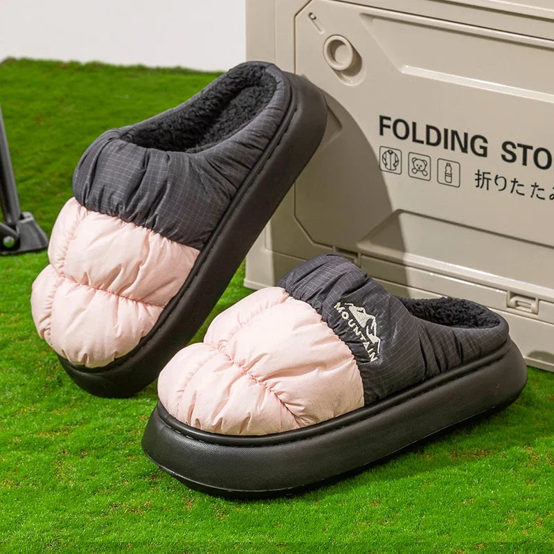 Pantofole trapuntate da donna - calzature invernali facili da infilare, con fodera morbida e suola spessa ammortizzata