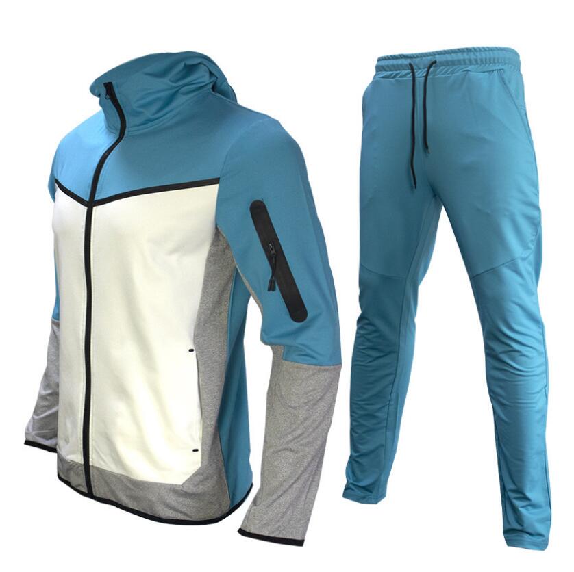 Herren-Performance-Zweiteiler – Kapuzenjacke mit Reißverschluss und schmal zulaufende Jogginghose mit Kordelzug