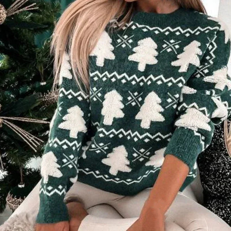 Women’s Festive Christmas Knit Sweater – Cozy Statement Jumper for Holiday Celebrations