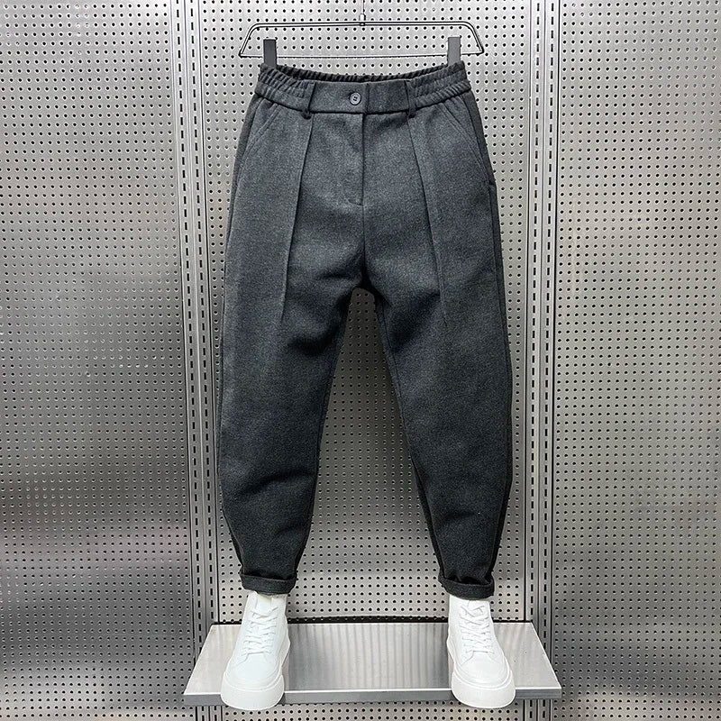 Men’s Pleated Tapered Trousers Relaxed Smart Everyday Fit