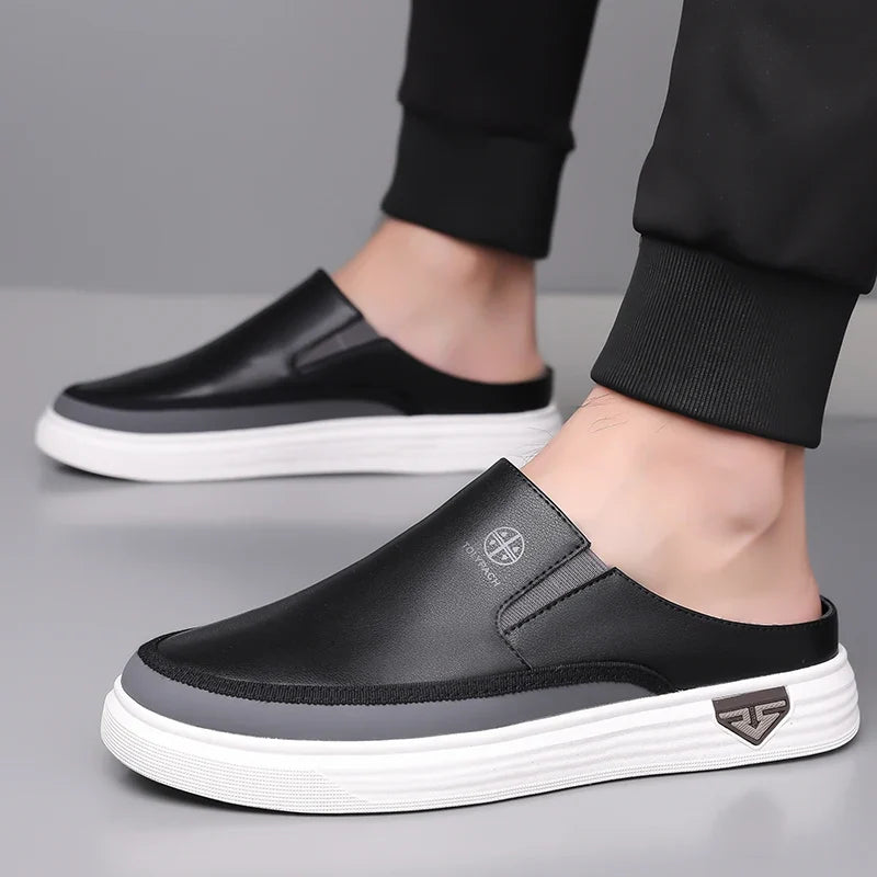 Men’s Casual Slip-On Shoes – Backless Everyday Shoes with Soft Non-Slip Sole