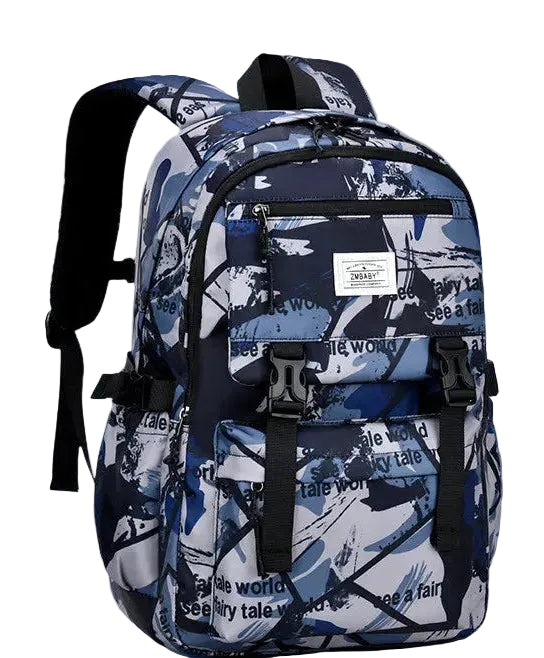 Children’s Graphic School Backpack – Lightweight Multi-Pocket Design with Buckle Straps and Spacious Storage