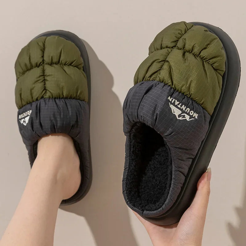Pantofole trapuntate da donna - calzature invernali facili da infilare, con fodera morbida e suola spessa ammortizzata