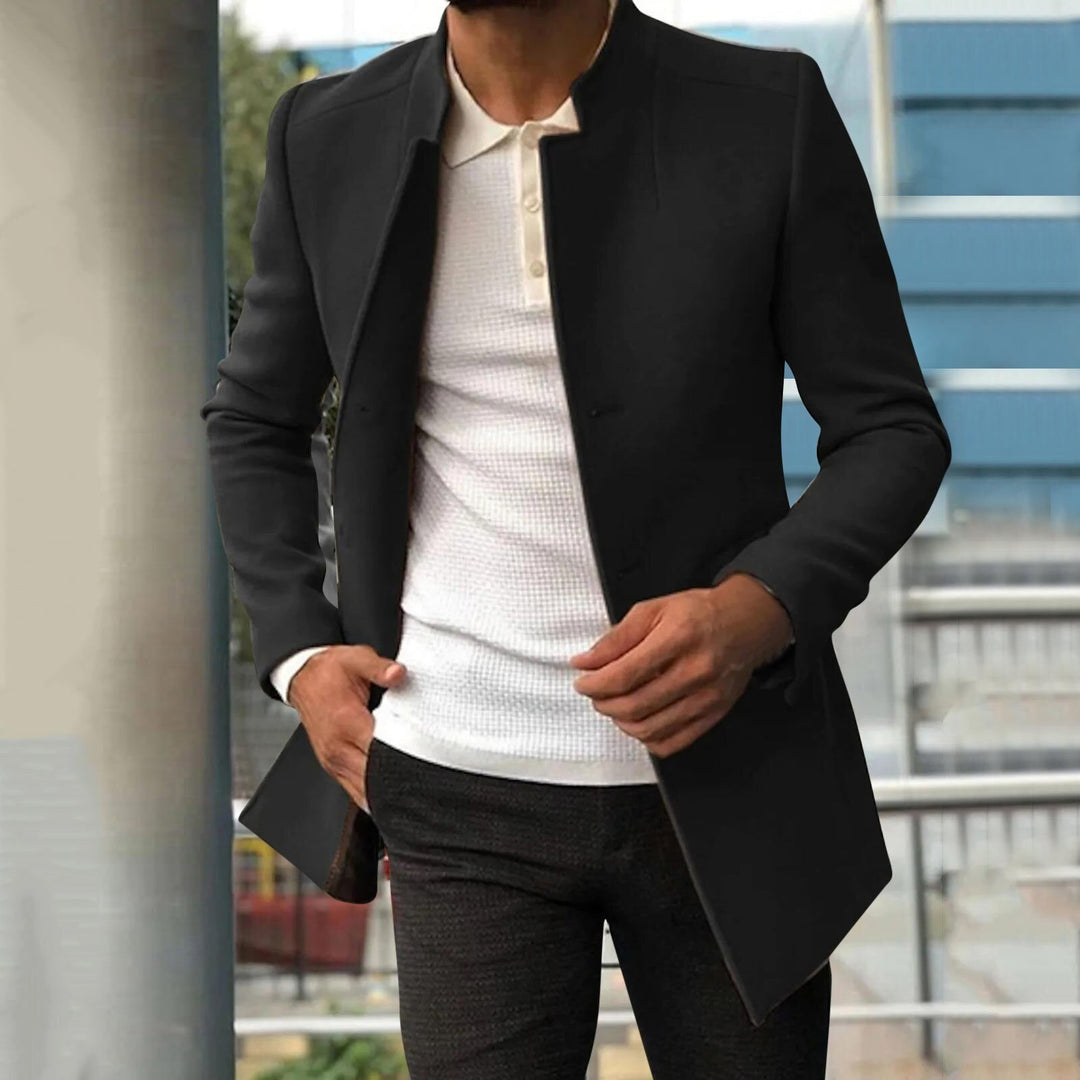 Chaqueta de Tweed a Medida para Hombre – Capa Elegante para Negocios en Otoño e Invierno