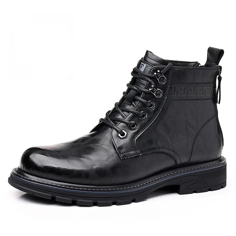 Botas robustas de exterior para hombre con cordones, duraderas, resistentes, cómodas, para caminar en todo tipo de terrenos