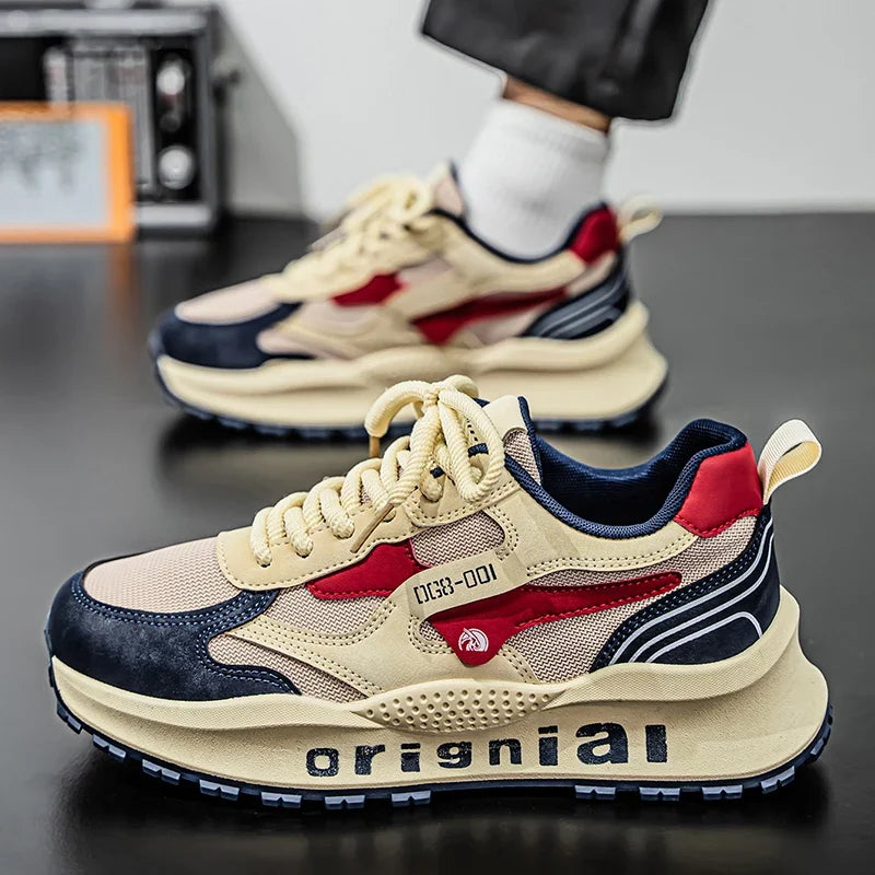 Pantofi sport bărbătești din plasă respirabilă - încălțăminte sport casual pentru exterior, cu amortizare