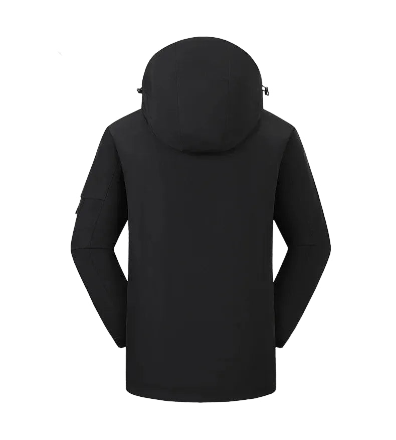 Unisex USB Heated Hooded Jacket – Fleece-Lined Outdoor Layer with Adjustable Temperature Control