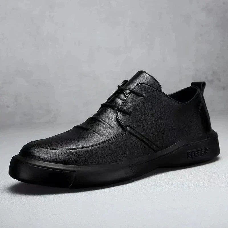 Baskets faciles à enfiler en cuir PU résistant pour homme – Chaussures confortables toutes saisons pour la ville et le quotidien