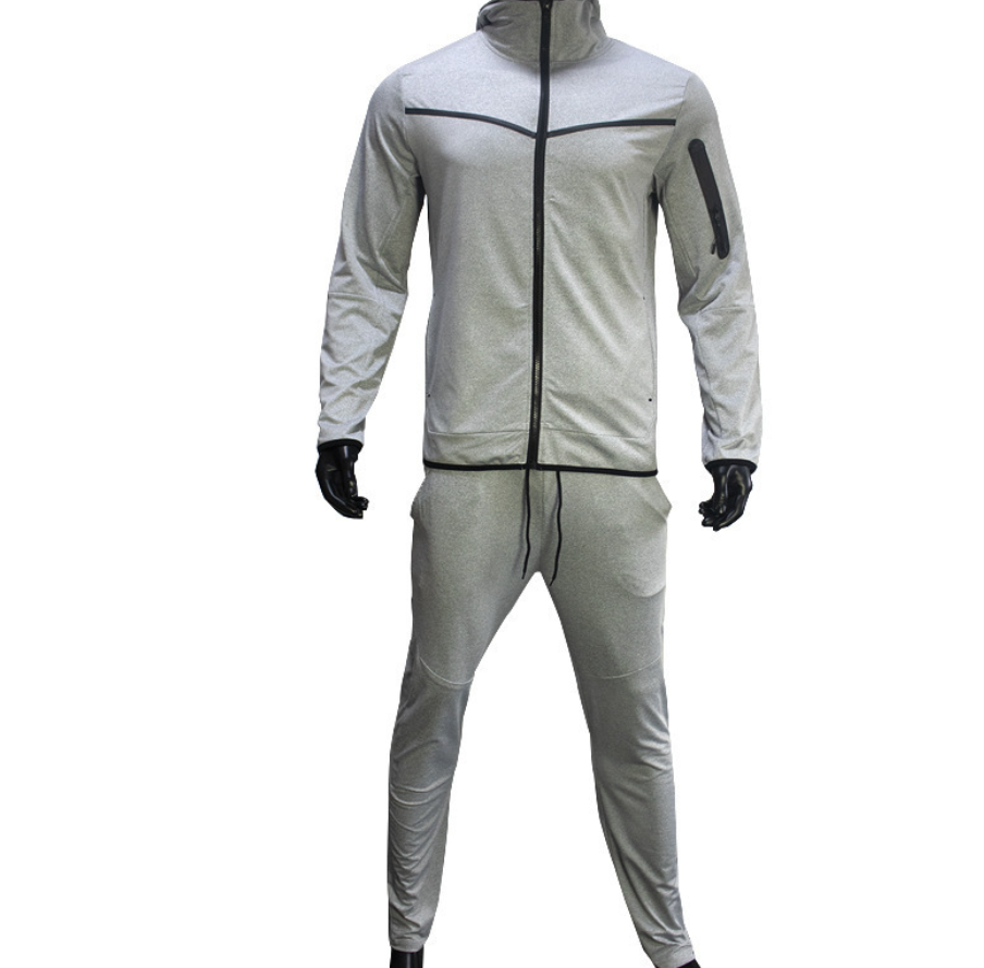 Herren-Performance-Zweiteiler – Kapuzenjacke mit Reißverschluss und schmal zulaufende Jogginghose mit Kordelzug