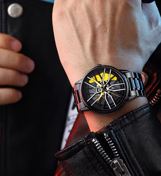 Men’s Motorsport-Inspired Bracelet Watch – Statement Timepiece for Everyday Styling