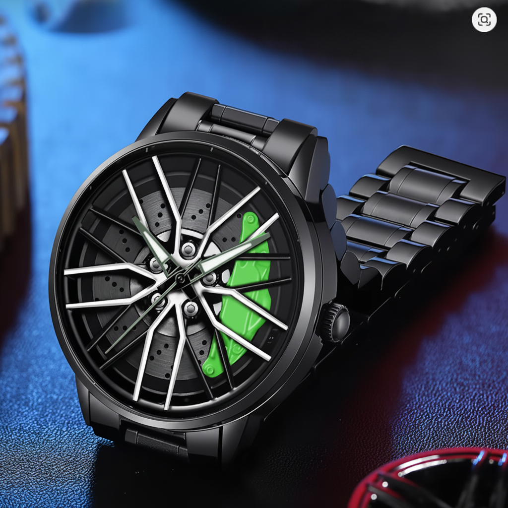 Men’s Motorsport-Inspired Bracelet Watch – Statement Timepiece for Everyday Styling