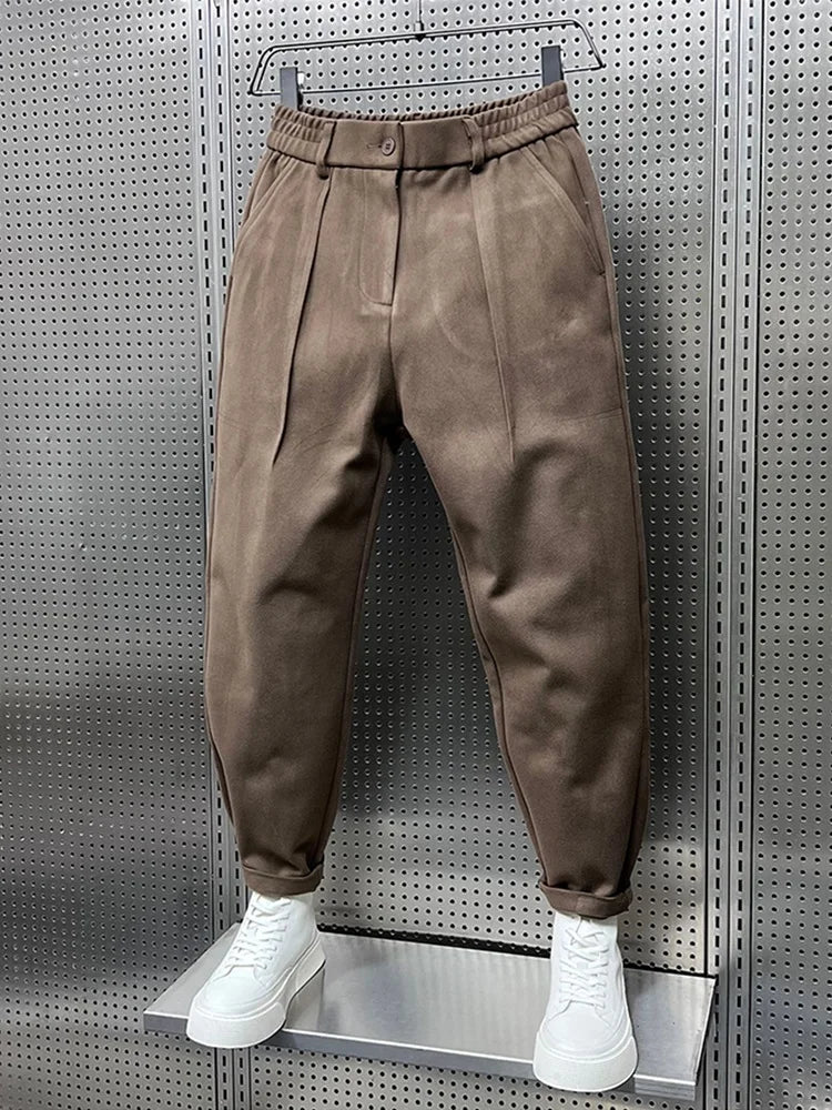 Men’s Pleated Tapered Trousers Relaxed Smart Everyday Fit
