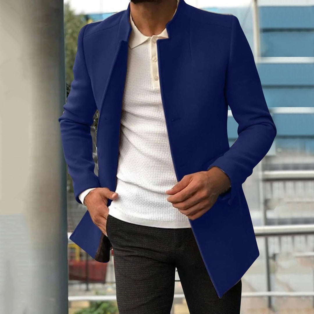 Chaqueta de Tweed a Medida para Hombre – Capa Elegante para Negocios en Otoño e Invierno