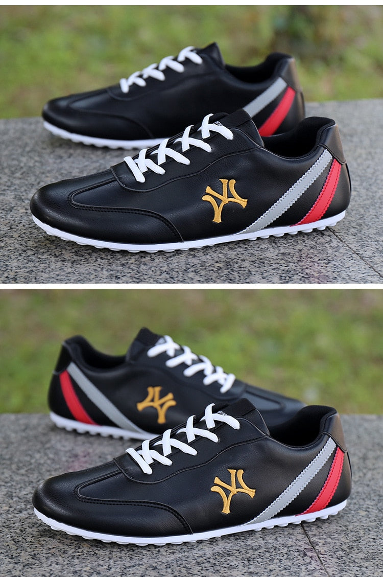 Herreklassiske afslappede sneakers – lette snøresko til daglig brug