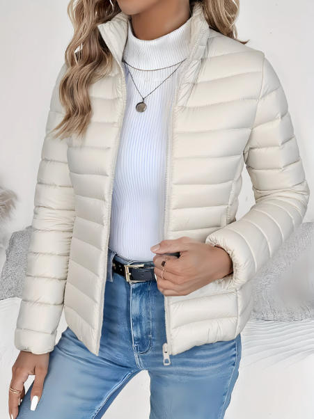 Dámská lehká prošívaná bunda – vodoodpudivá vypasovaná vrstva do přechodného počasí