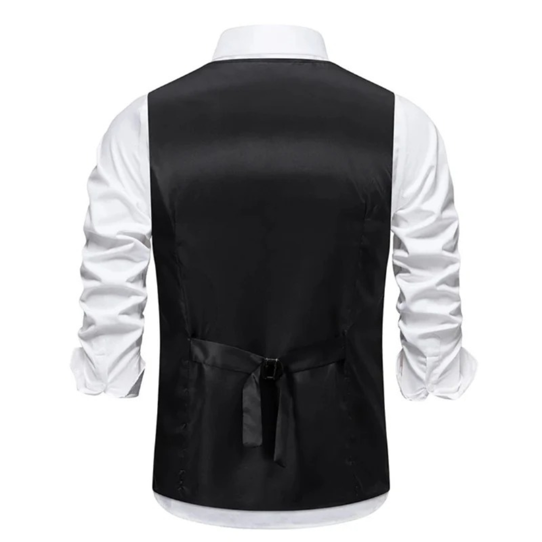 Men’s Buttoned Traditional Waistcoat – Refined Heritage Layer for Festivals and Formal Events