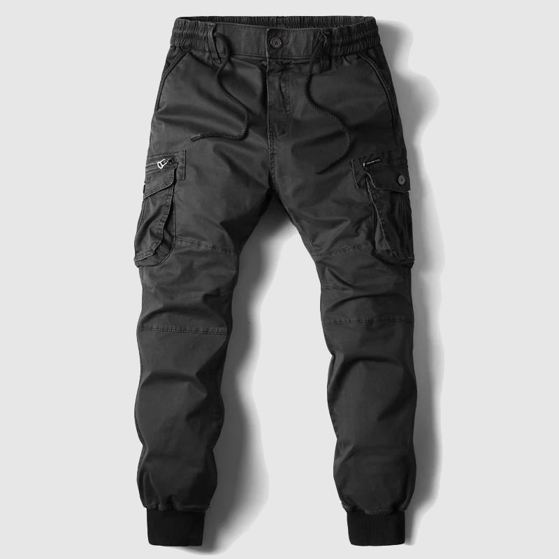 Pantalones jogger cargo para hombre con cintura elástica y múltiples bolsillos