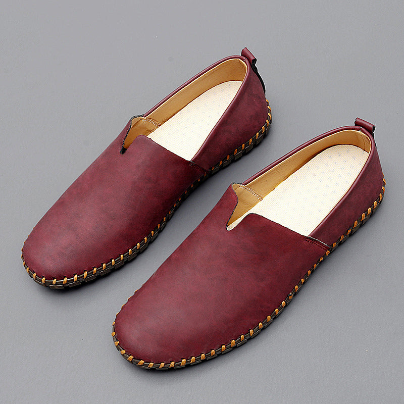 Herre klassiske læder loafers komfortable hverdags sko til smart casual brug
