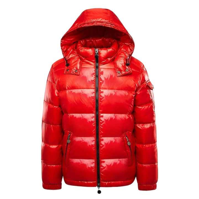 Piumino lucido da uomo con cappuccio – Capospalla invernale caldo e trapuntato per le giornate fredde