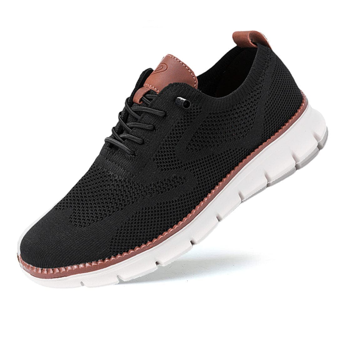 Atmungsaktive Strick-Schnürschuhe für Herren – bequeme Freizeitschuhe mit dämpfender Wirkung und flexiblen Sohlen für den Alltag