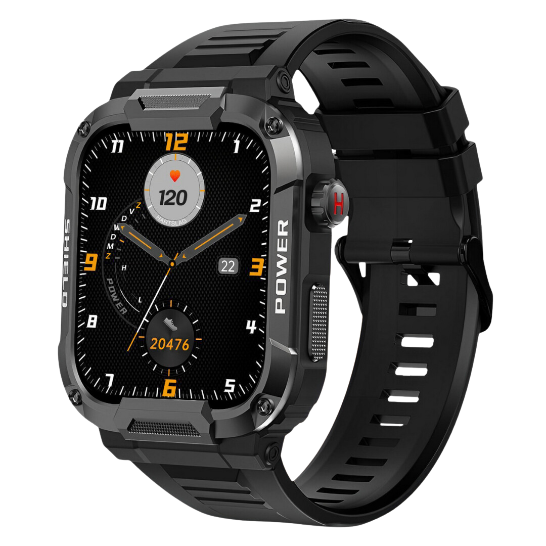 Herre Robust Smartwatch – IP67 Udendørs Fitnessur med 15 Dages Standby