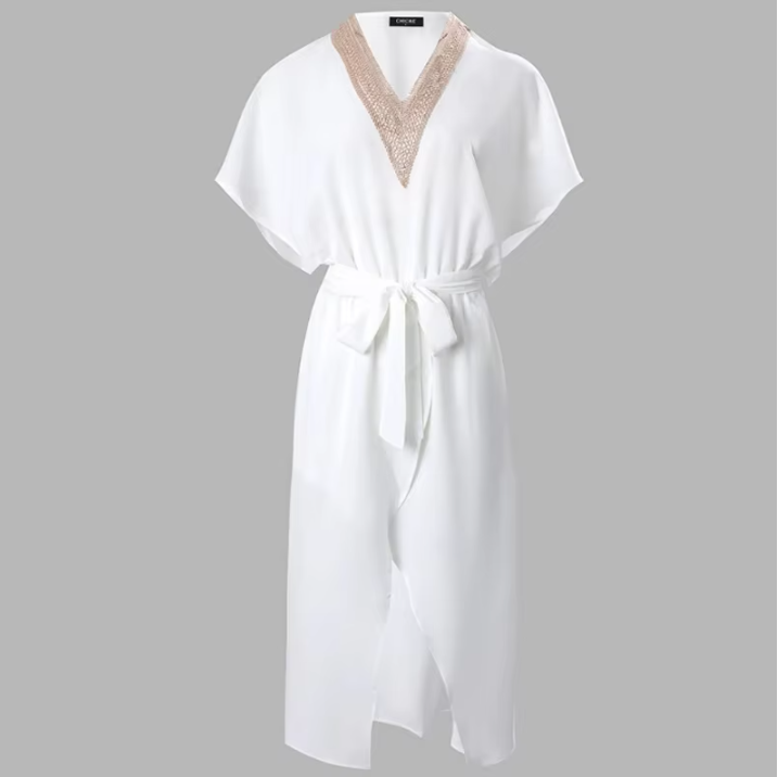 Women’s Midi Dress Draped Sleeve Wrap Hem Occasionwear