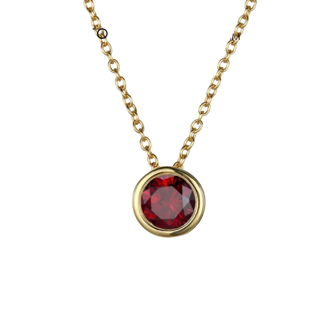 Men’s Stainless Steel Birthstone Necklace – Modern Pendant Jewellery for Personal Everyday Styling