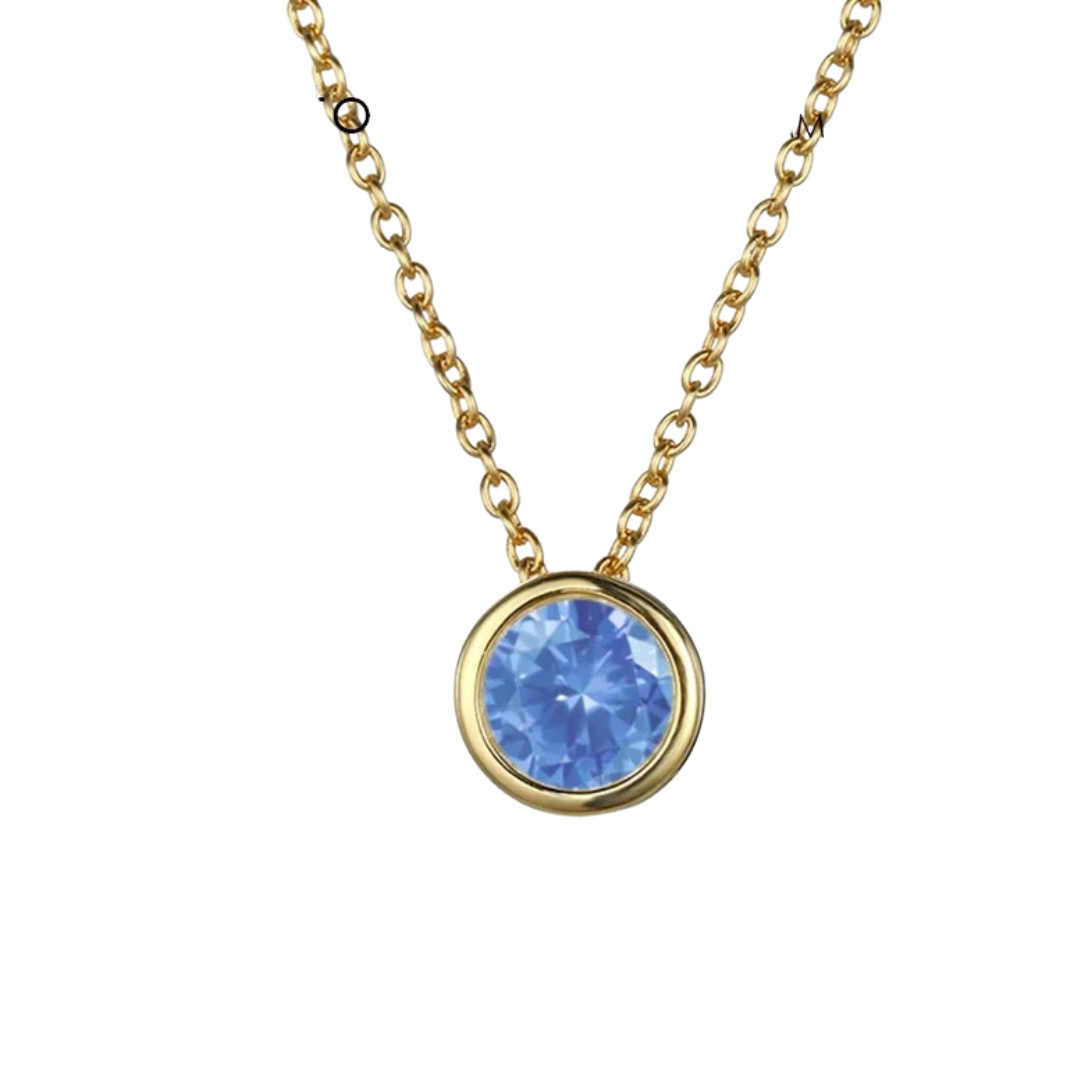 Men’s Stainless Steel Birthstone Necklace – Modern Pendant Jewellery for Personal Everyday Styling