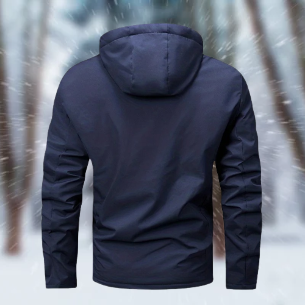 Men’s Water-Resistant Hooded Winter Jacket – Multi-Pocket Weatherproof Layer for Everyday Cold-Season Wear