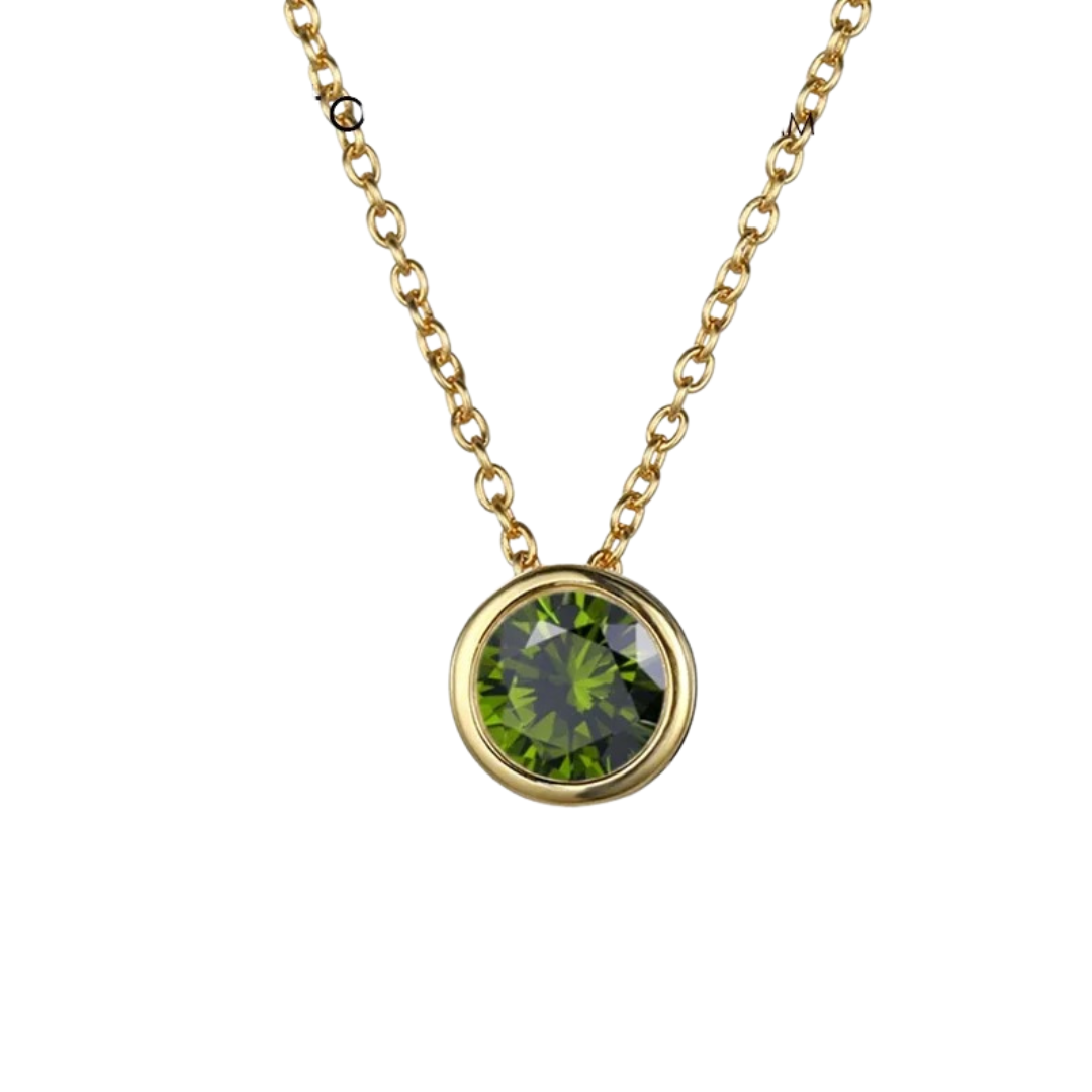 Men’s Stainless Steel Birthstone Necklace – Modern Pendant Jewellery for Personal Everyday Styling