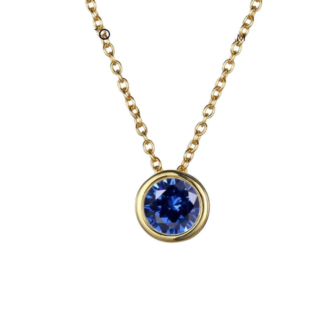 Men’s Stainless Steel Birthstone Necklace – Modern Pendant Jewellery for Personal Everyday Styling