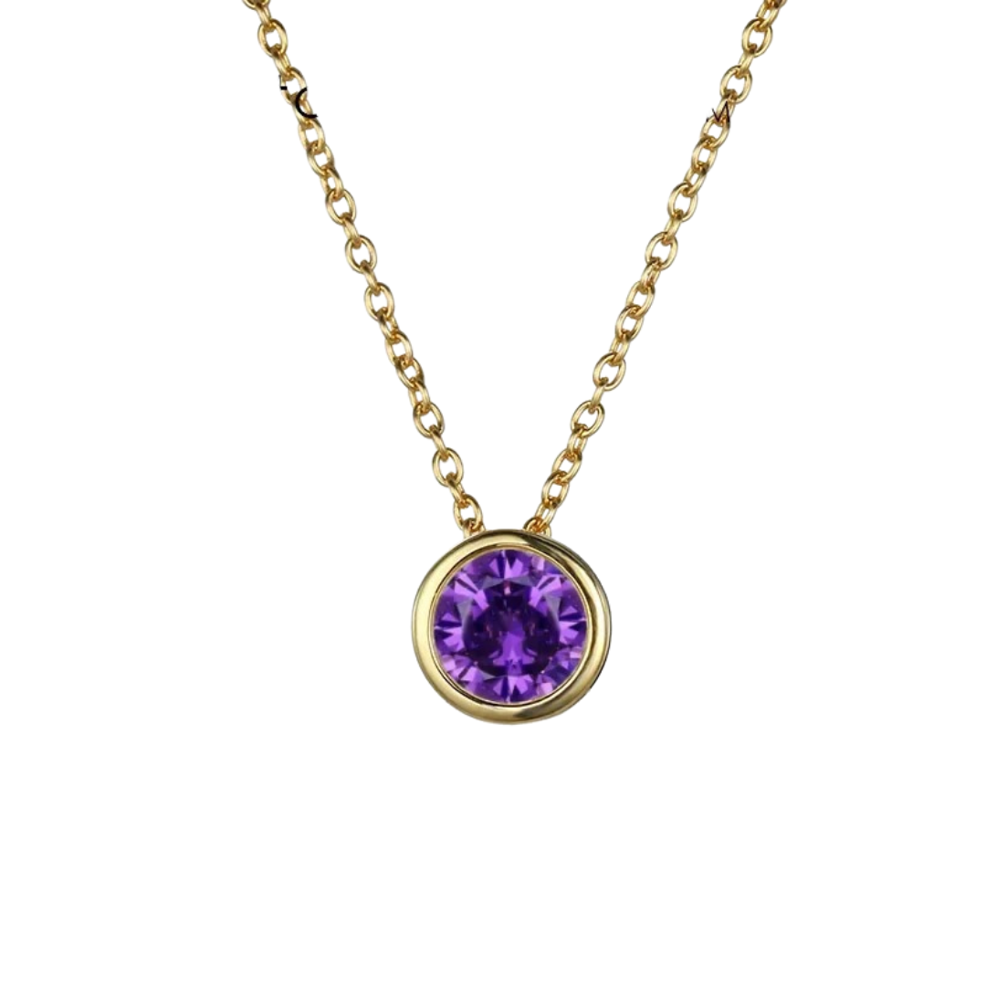 Men’s Stainless Steel Birthstone Necklace – Modern Pendant Jewellery for Personal Everyday Styling