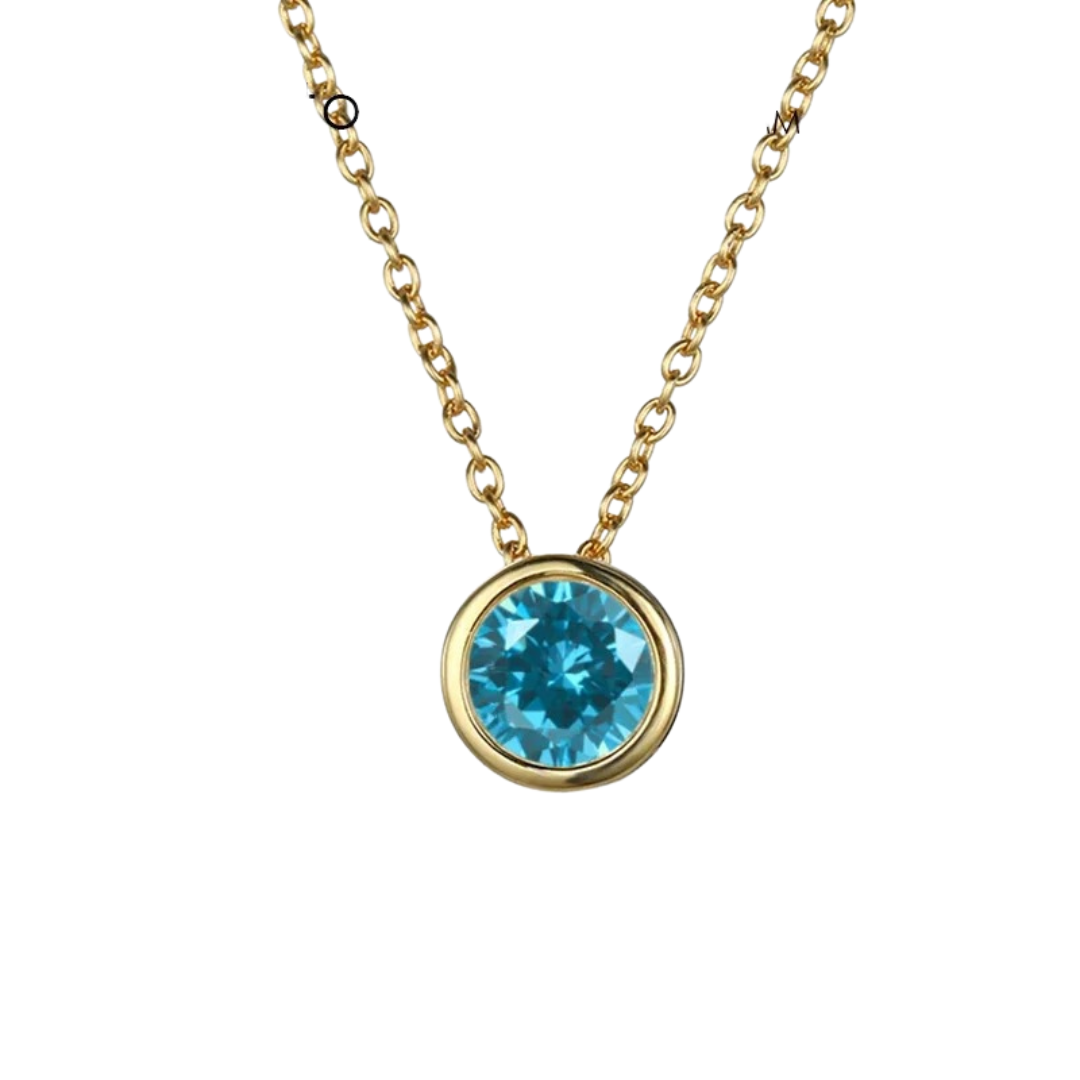Men’s Stainless Steel Birthstone Necklace – Modern Pendant Jewellery for Personal Everyday Styling