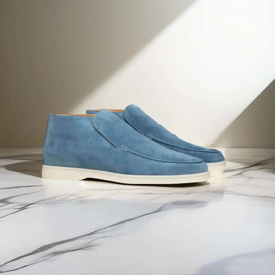 Męskie zamszowe wsuwane mokasyny casualowe, eleganckie i wygodne buty
