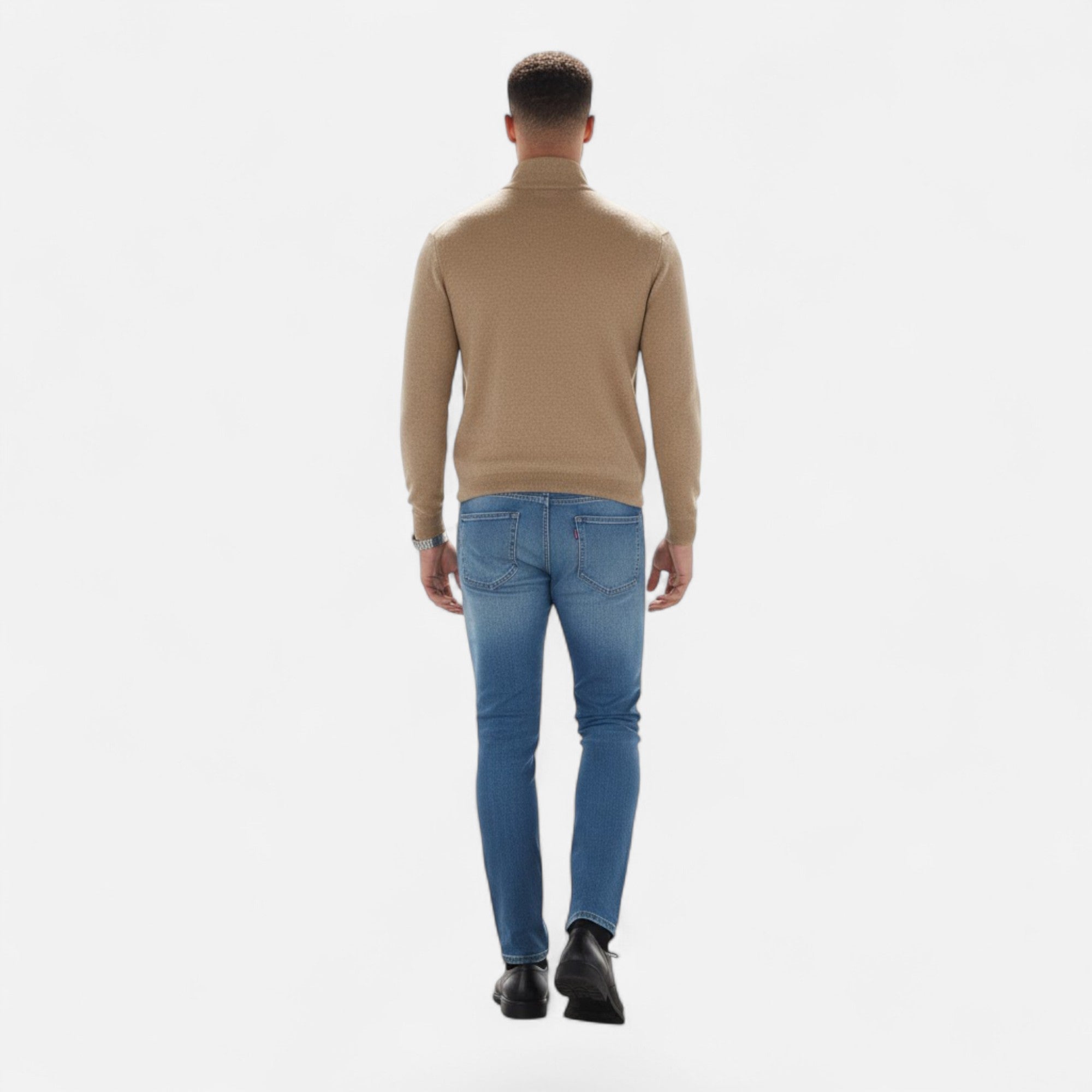Valmonti | Men’s Heritage Cashmere-Blend V-Neck Zipper Top