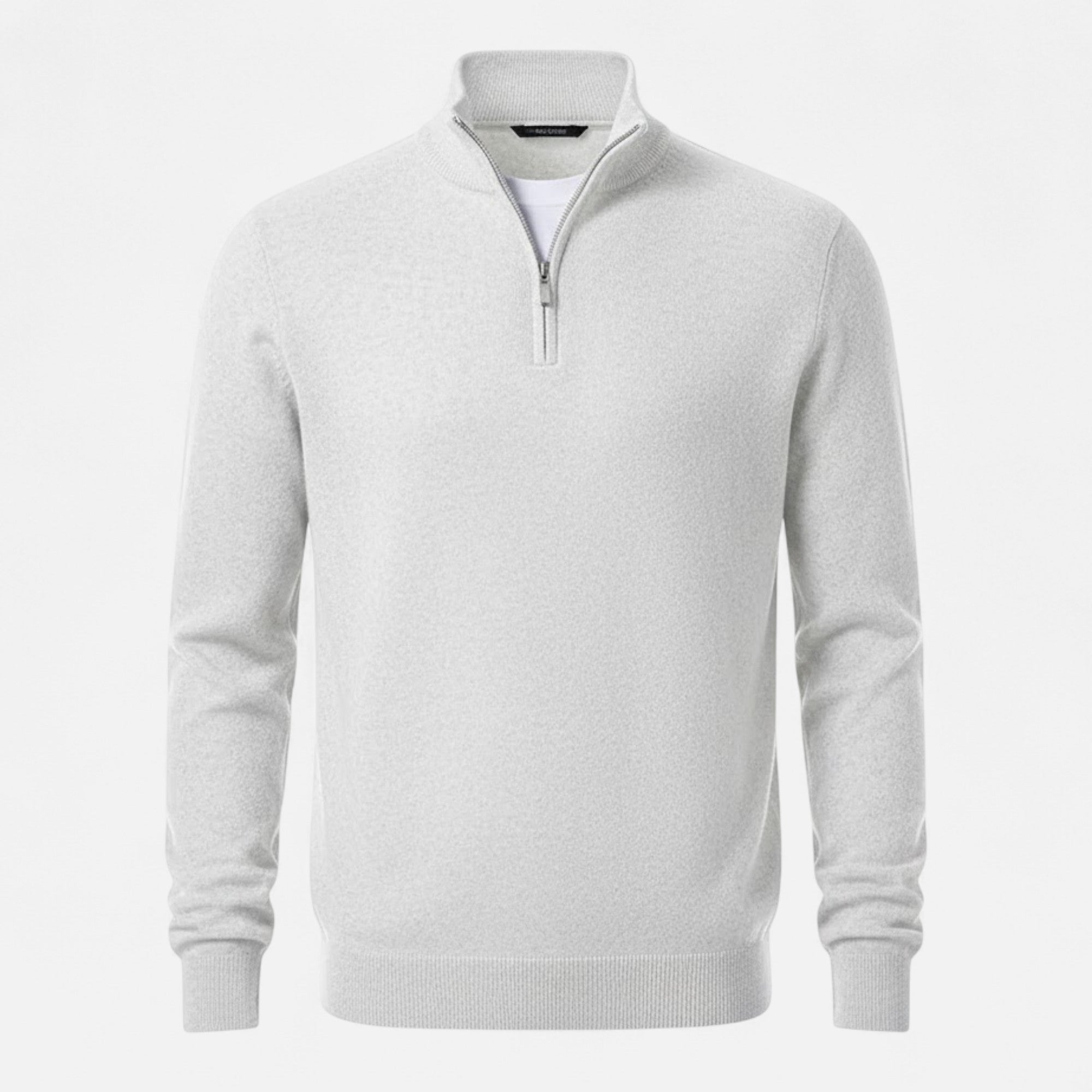Valmonti | Men’s Heritage Cashmere-Blend V-Neck Zipper Top