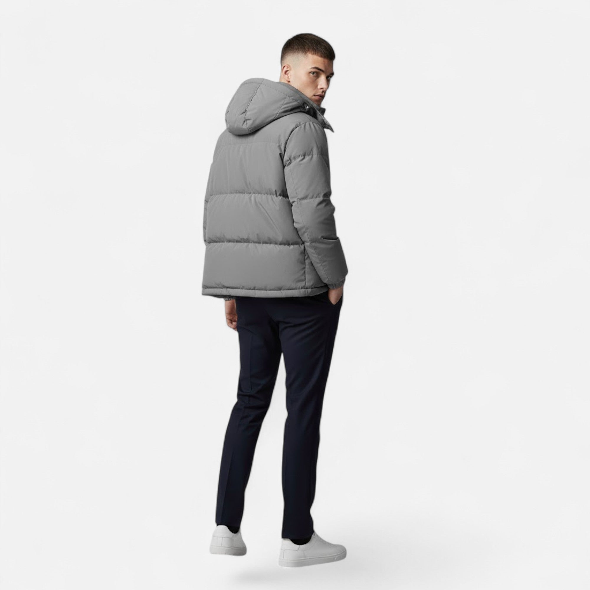 Valmonti | Men’s Hooded Solid-Colour Padded Jacket