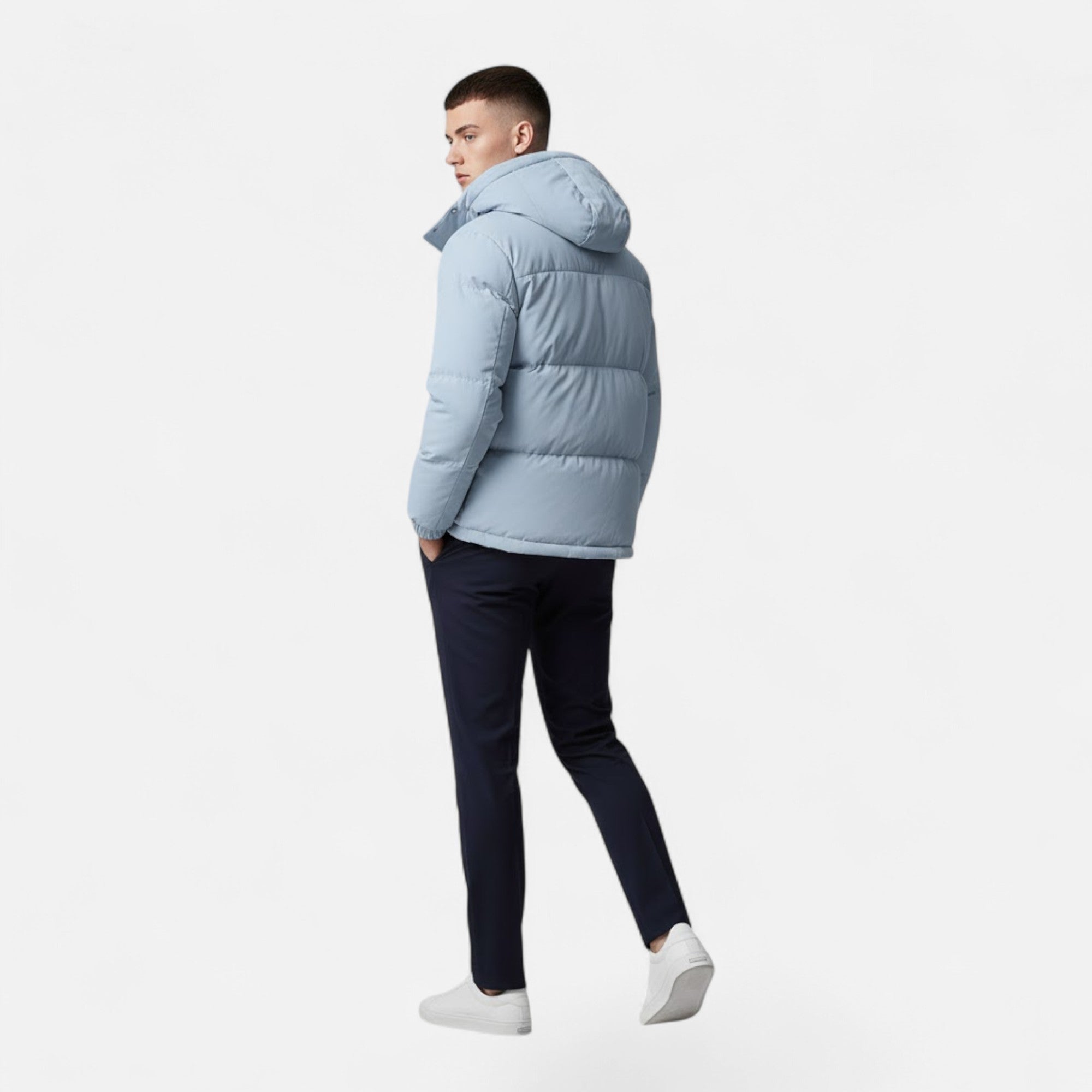 Valmonti | Men’s Hooded Solid-Colour Padded Jacket