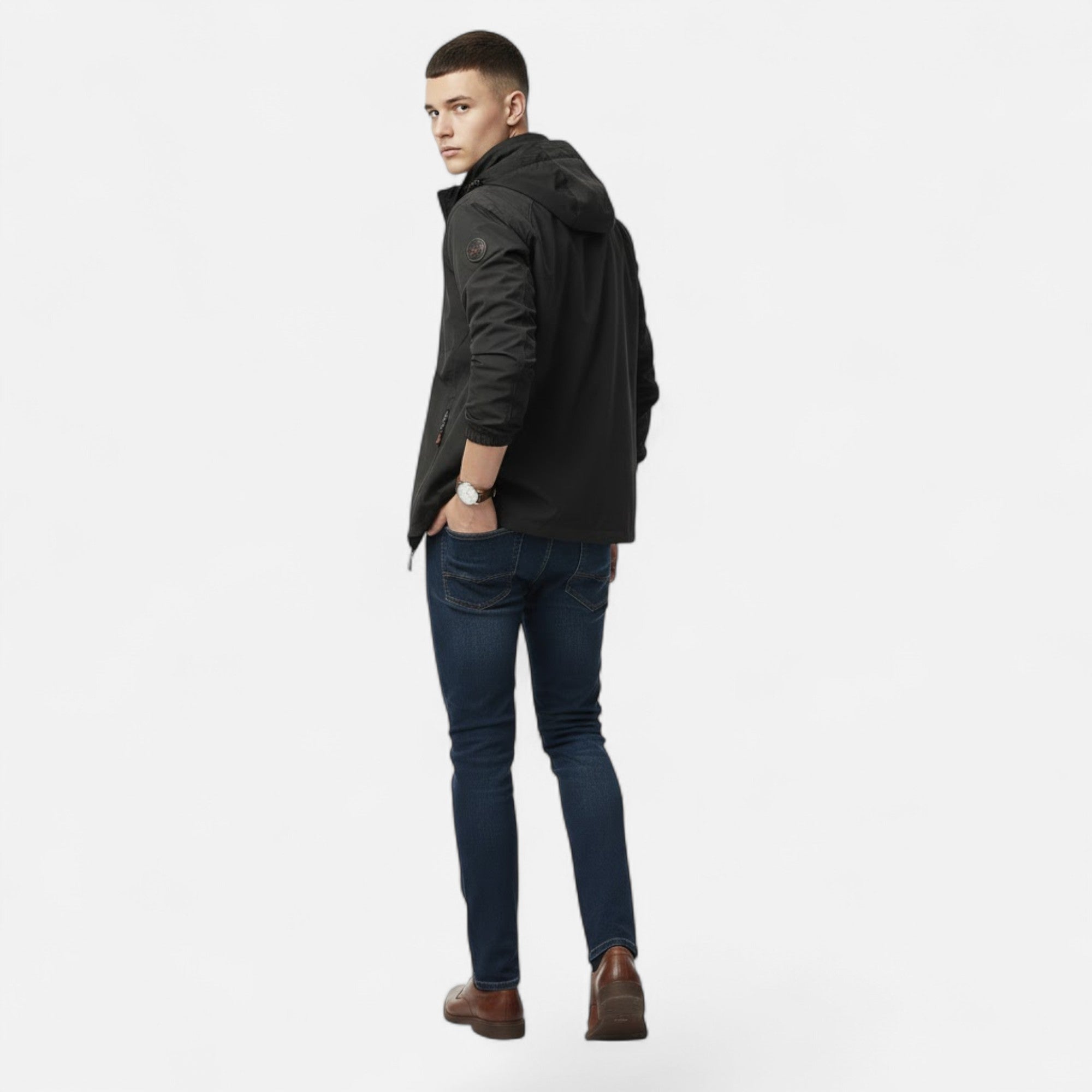 Valmonti | Men’s Solid-Colour Stand-Collar Outdoor Jacket