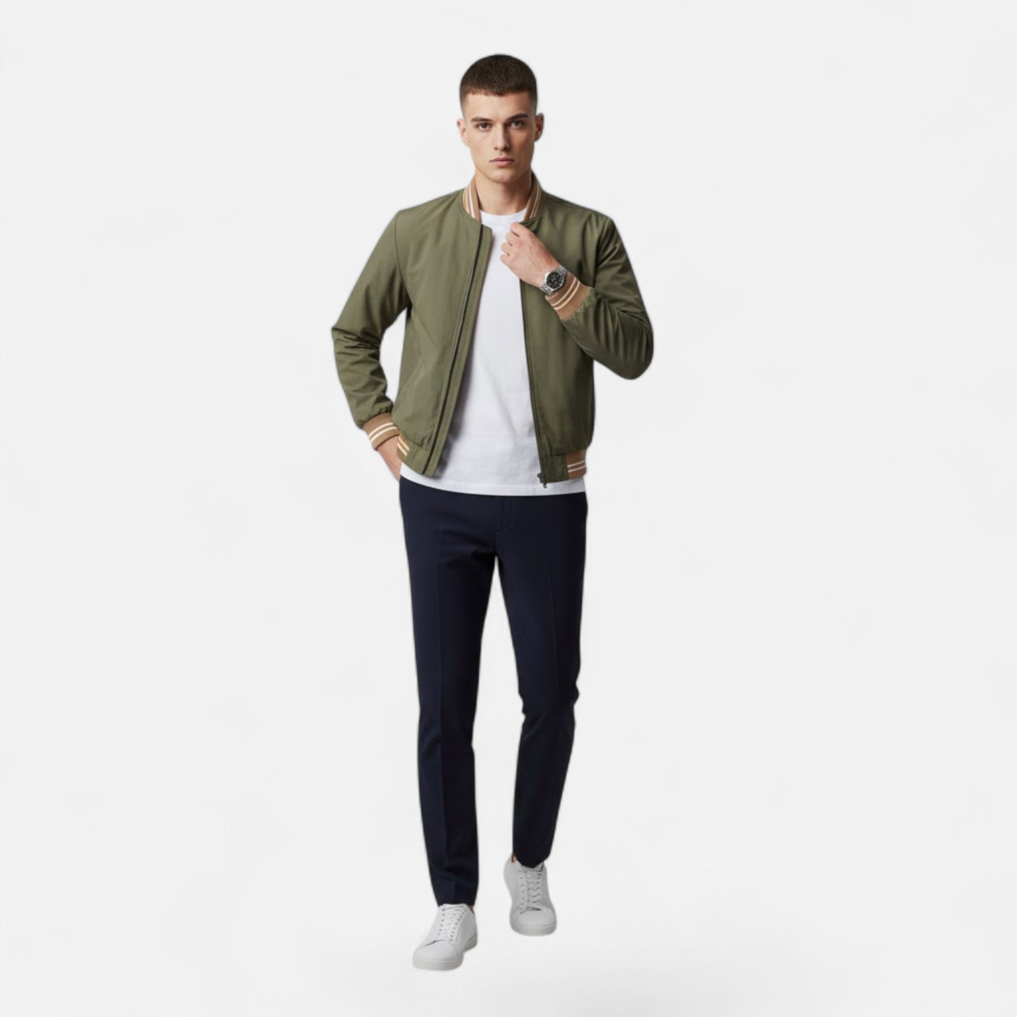 Valmonti | Men’s Stand-Collar Non-Iron Casual Jacket